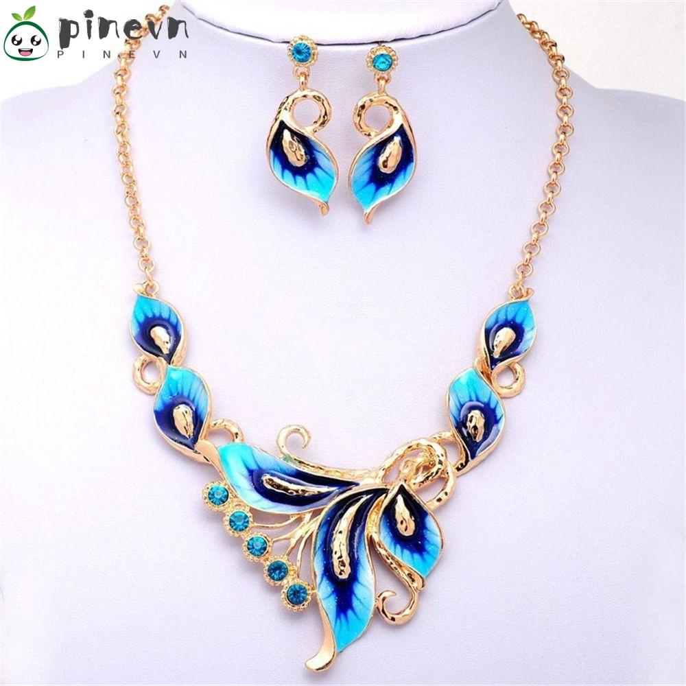 PINEVN Bộ Vòng cổ Và Bông Tai Cá Tính