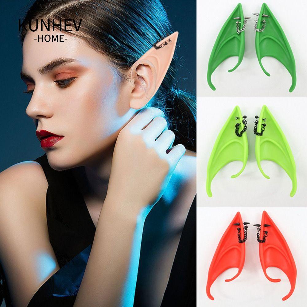 KUNHEV Tai Yêu Tinh Hoá Trang Halloween Phong Cách Gothic