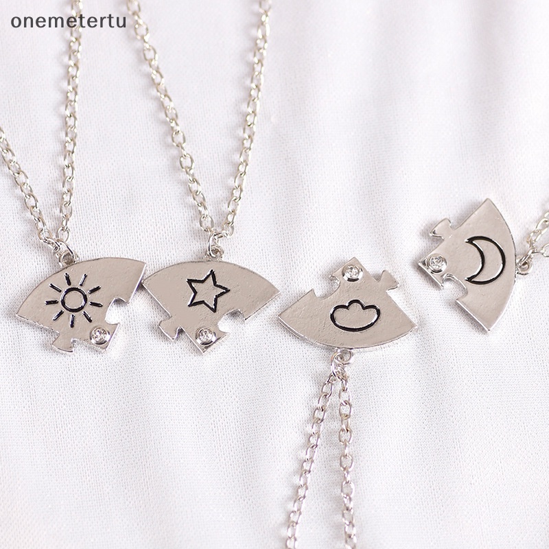 Set 4 Vòng Cổ Choker Mặt Tròn Ngôi Sao Mặt Trời Mặt Trăng Thời Trang Cho Nam Và Nữ Mã 2023 EN