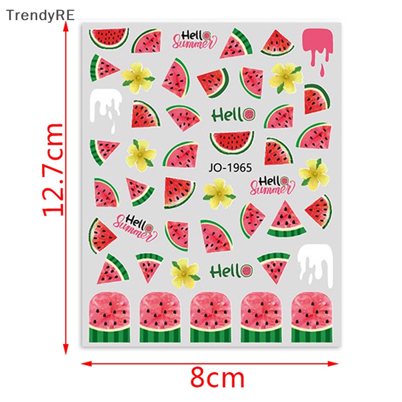 Đề Can 3D Hình Trái Cây Trang Trí Móng Tay Nghệ Thuật