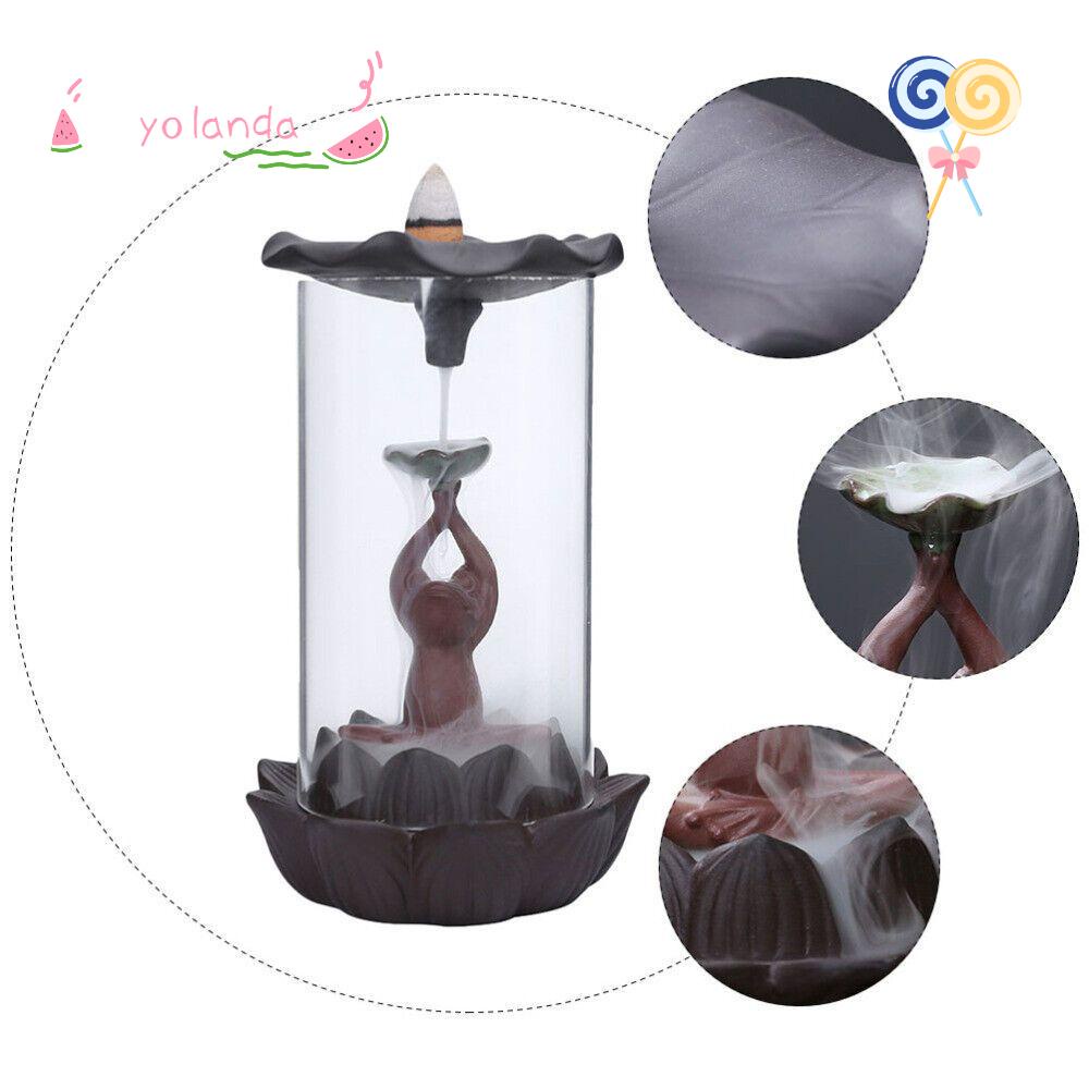 YOLA Đế Đốt Trầm Hương Bằng Sứ Thủ Công Tinh Xảo Có Giá Đỡ