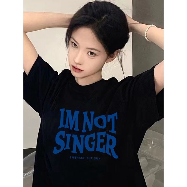 Áo Thun Tay Ngắn Bằng Lụa Lạnh Thoáng Khí Khô Nhanh In Họa Tiết Thời Trang Mùa Hè 2023 Dành Cho Bạn Nữ