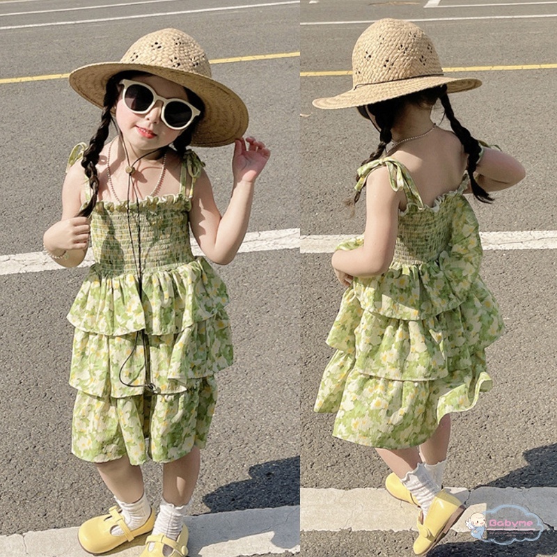 Đầm Công Chúa Hai Dây Thoáng Khí Thân Thiện Với Làn Da Dành Cho Bé Gái