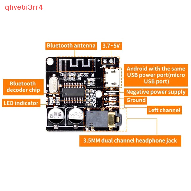 Bluetooth âm thanh Receiver Board Bluetooth 5.0 MP3 Lossless Bảng Giải mã mới