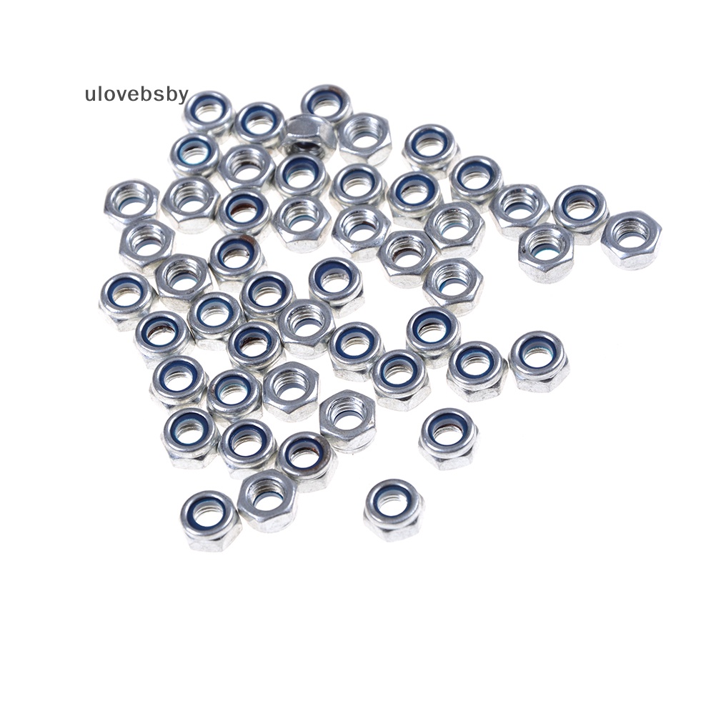 Set 50 Đai Ốc Khóa Tự Động Mạ Kẽm DIN985 M3 M4 M5 M6