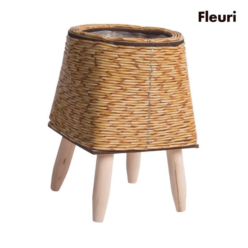 Giỏ Đan Mây Đựng Chậu Cây Có Chân Đế Trưng Bày Ổn Định Hiện Đại Cho Phòng Ngủ / Quán Cà Phê