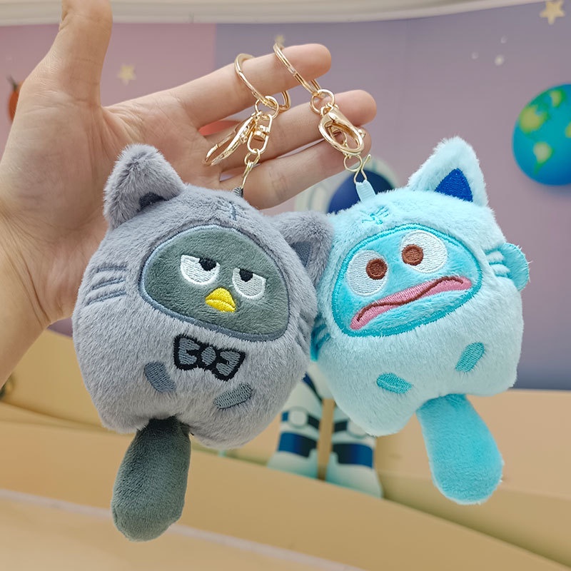 Móc Khóa Búp Bê Hoạt Hình Chú Chó Cinnamon Kuromi Nhồi Bông Xilan Trang Sức Đi Học