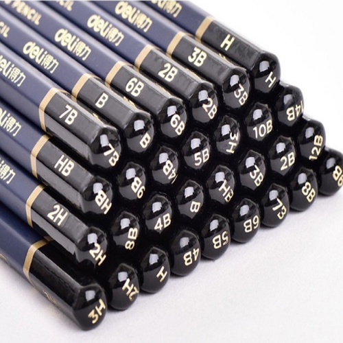 Bút chì gỗ Deli 2B/ 10B/ 12B/ 14B/ 4B/ 6B/ 8B/ - hữu ích - dễ cầm - nét đậm - phù hợp