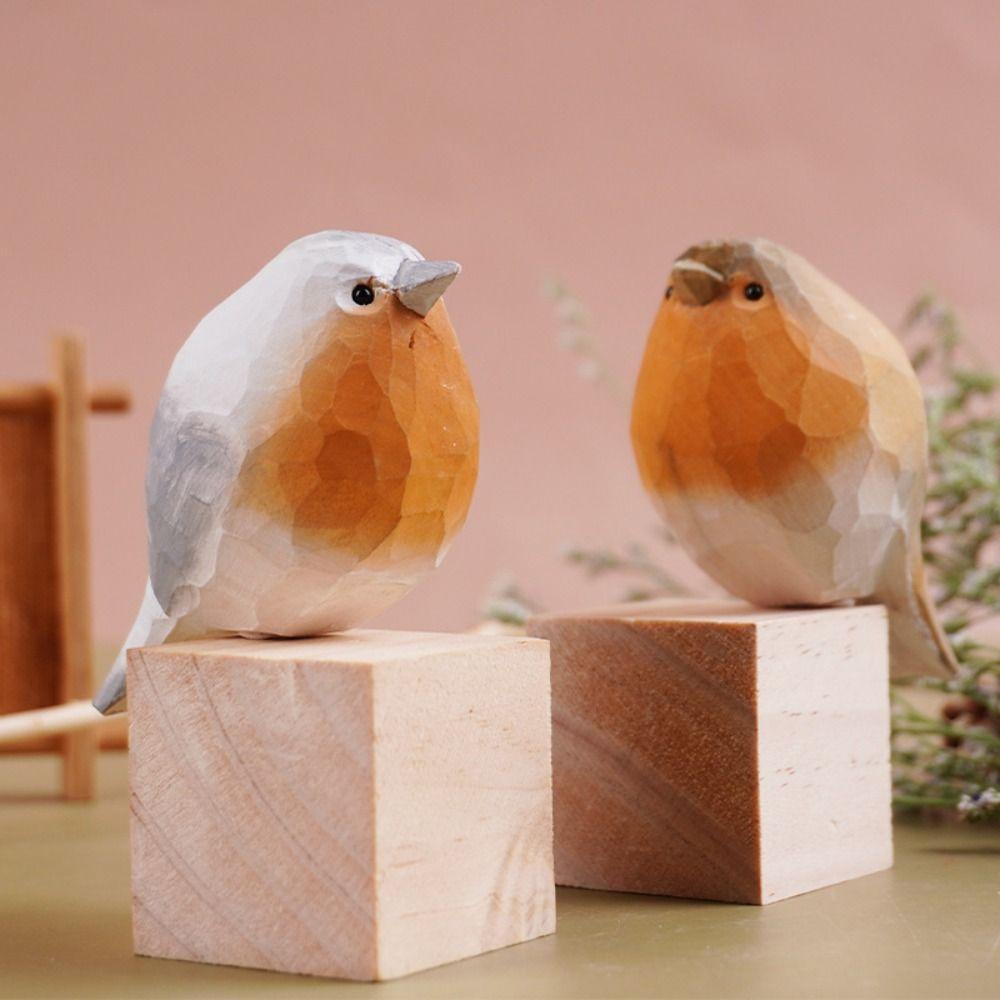 TAYLOR1 Đồ trang trí Chim Nhỏ Bằng Gỗ Dễ Thương Dùng Trang Trí Nhà Cửa