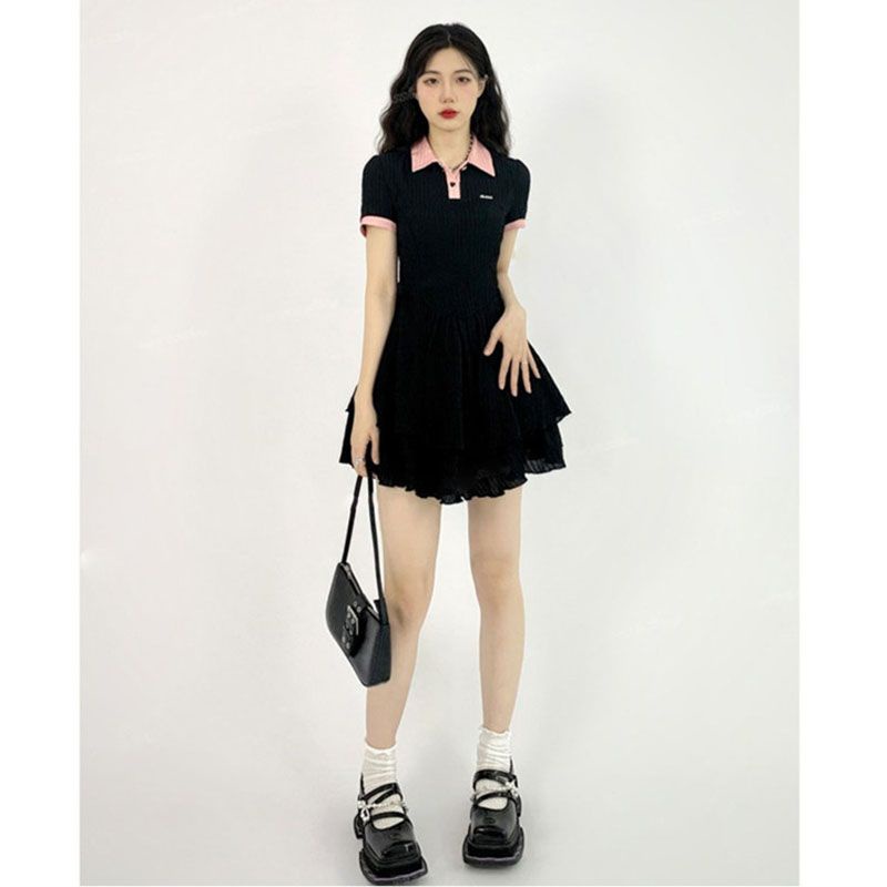 Đầm Polo Thắt Nơ Eo Phong Cách Mới Mùa Hè