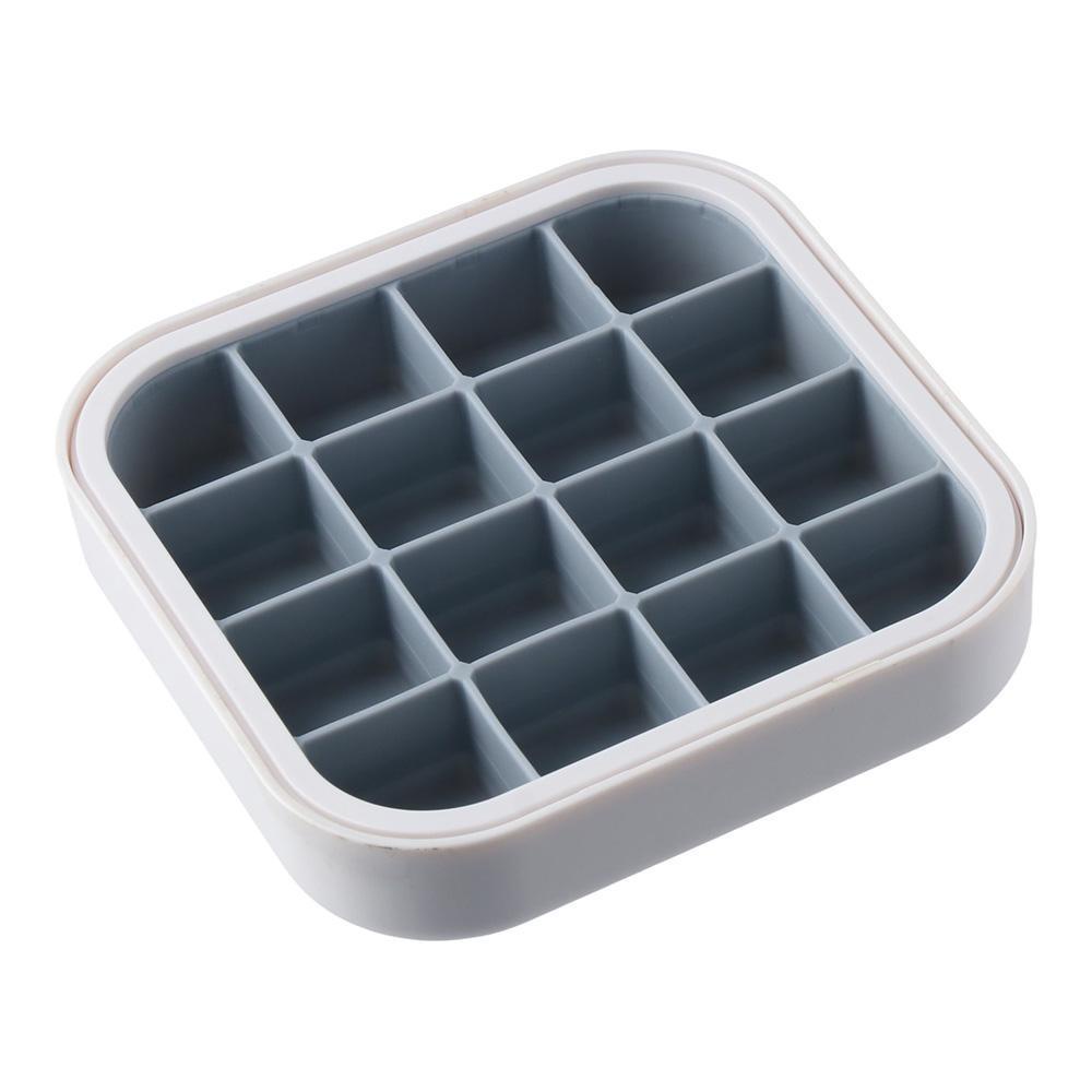 GOGOUP Khuôn Làm Đá 16 Ngăn Bằng Silicone Nhỏ Gọn Dễ Tháo Gỡ Tiện Dụng Cho Gia Đình