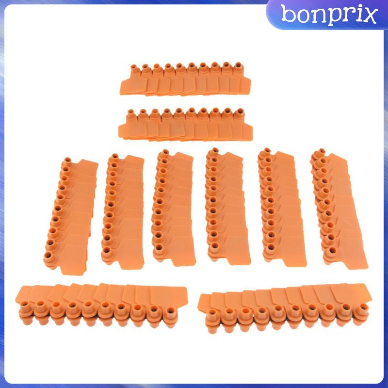 Set 100 Thẻ Đeo Tai Màu Cam / Cừu / Heo / Bò Cỡ Lớn