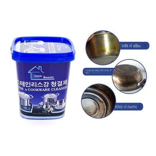Bột tẩy rửa xoong nồi .kem tẩy rửa đa năng Hàn quốc màu xanh