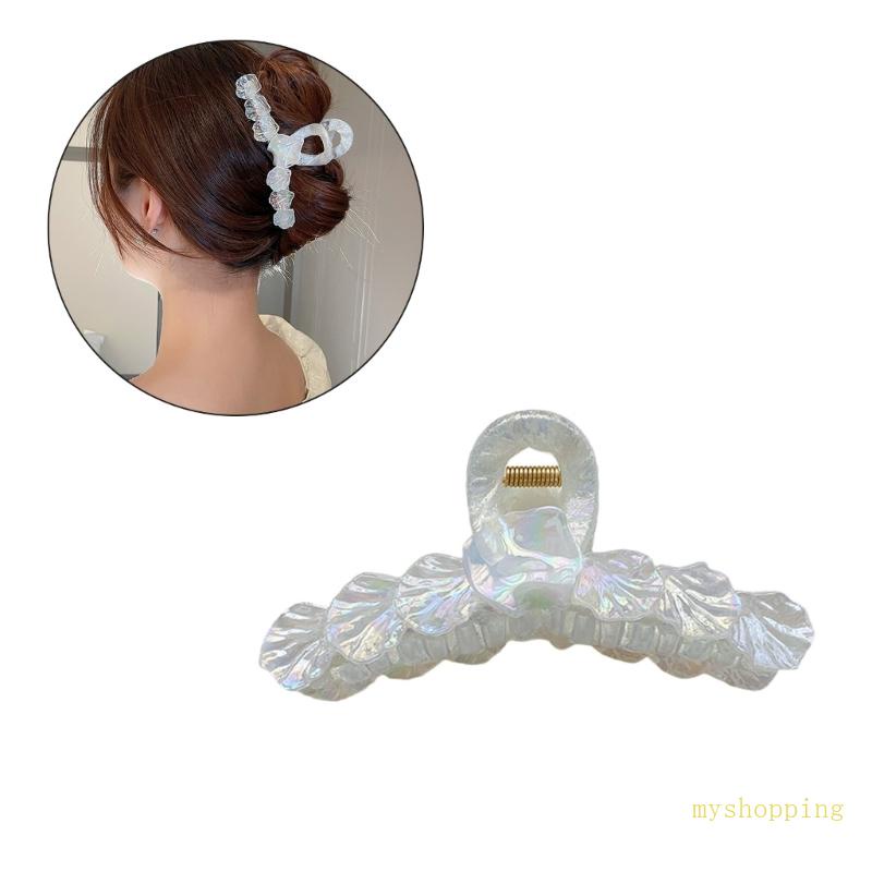Kẹp Tóc Càng Cua Hình Vỏ Sò Lấp Lánh Sang Trọng Cho Nữ