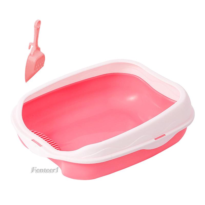 Hộp Vệ Sinh Chống Văng Có Thể Tháo Rời Tiện Dụng Cho Thú Cưng Thỏ / Mèo Cưng