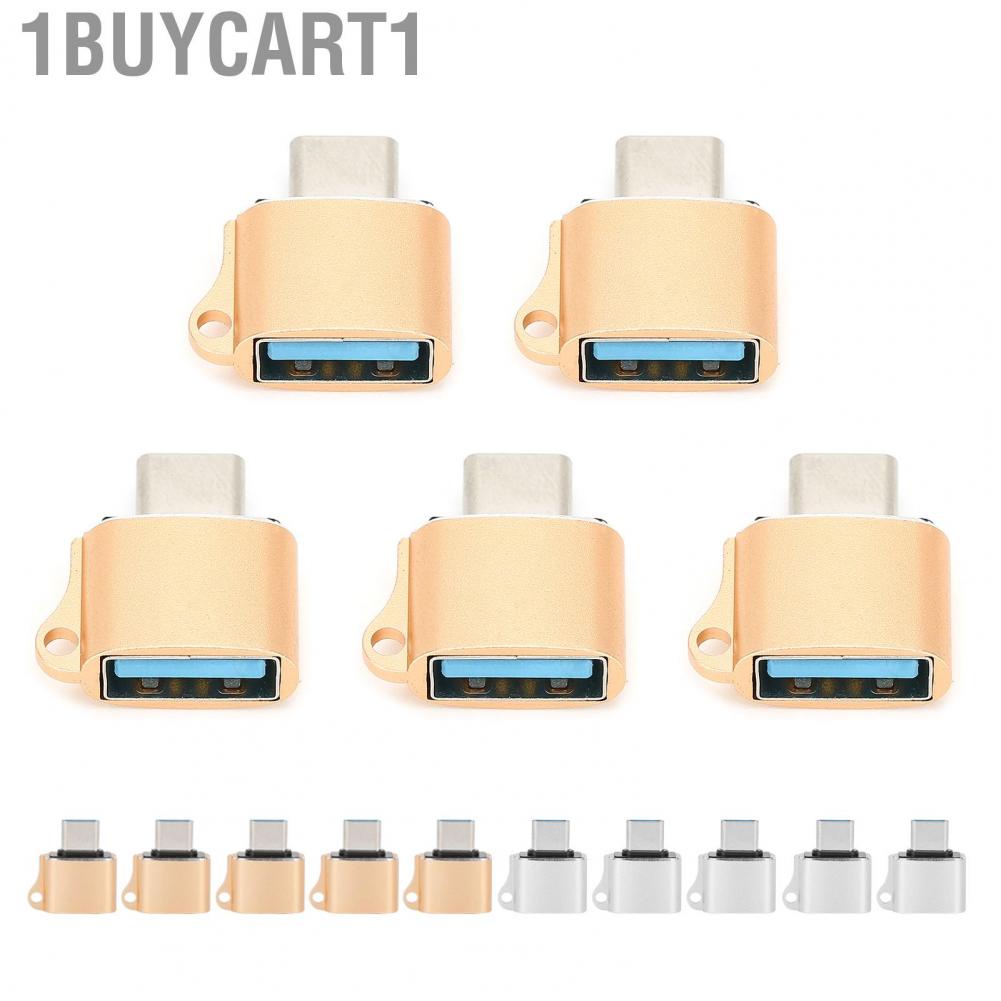 1buycart1 5Pcs TypeC Male to USB2.0 OTG Adapter Portable Data Converter  Accessory