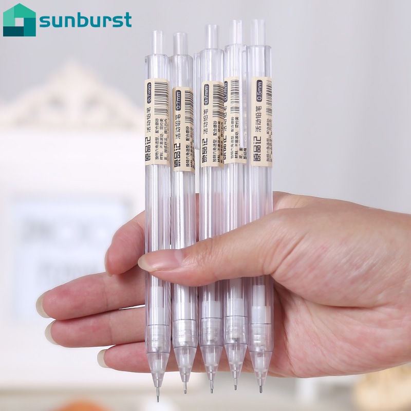 Bút Chì Bấm Mực Trong Suốt Ngòi 0.5 / 0.7mm Kiểu Nhật Bản