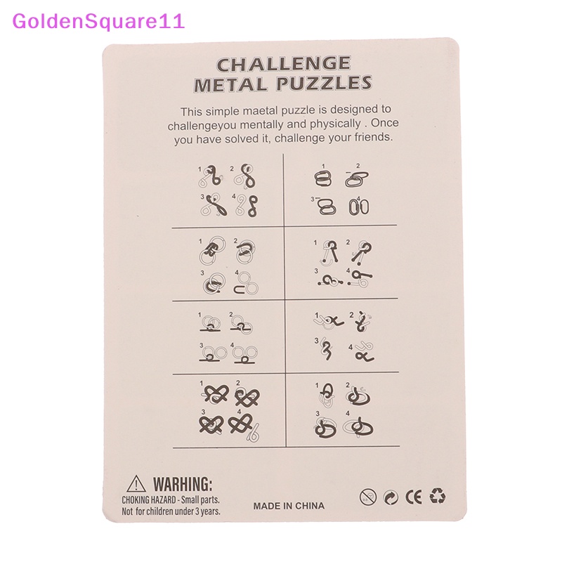 Set 8 Đồ Chơi Xếp Hình Bằng Kim Loại Giáo Dục Cho Trẻ Em Và Người Lớn