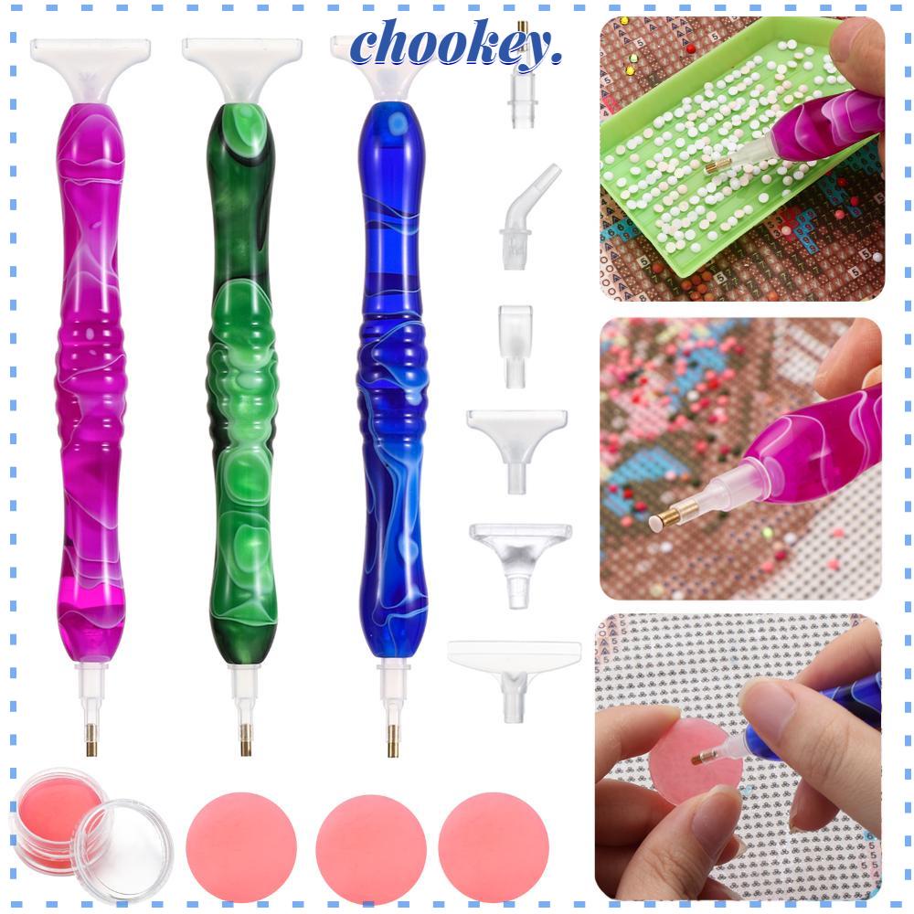 CHOOKEY Bộ 10 Bút Thêu Tranh Chữ Thập Bằng Nhựa Resin