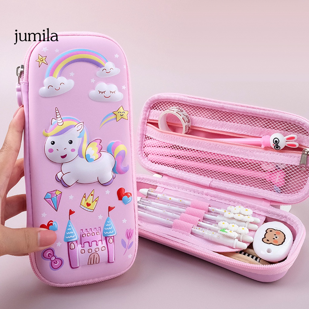 Qr Túi Lưới Đựng Bút Tạo Hiệu Ứng 3D Họa Tiết Hello Kitty Dễ Thương