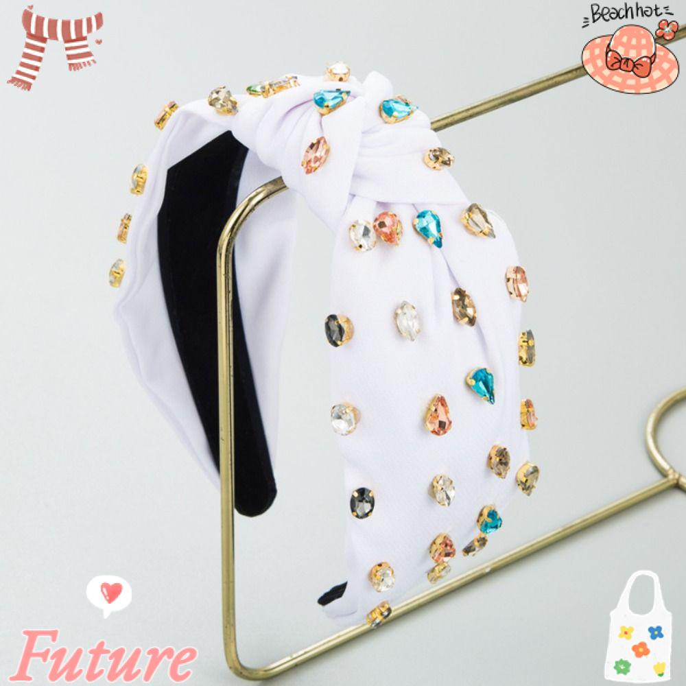 FUTURE Băng Đô Vải Thắt Nút Xếp Ly Cho Nữ