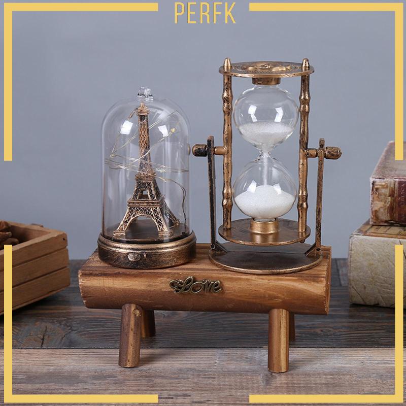 Đồng Hồ Cát Bằng Sắt Có Đèn Dùng Trang Trí Bàn Học