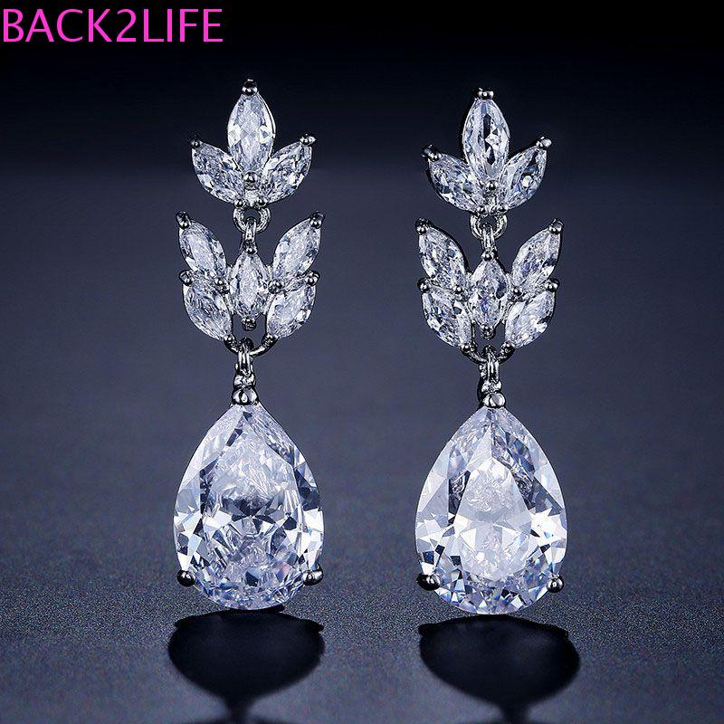 Khuyên Tai Dáng Dài Đính Đá Pha Lê Nhân Tạo Thời Trang