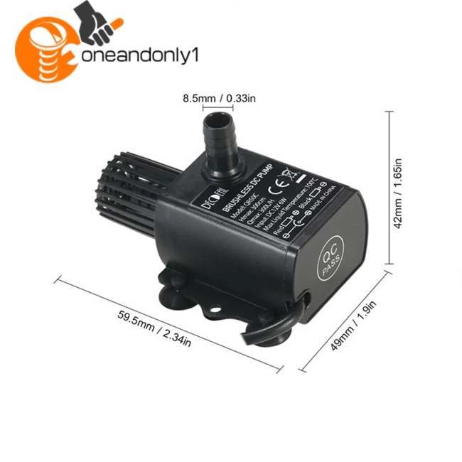 Máy Bơm Chìm Mini 12V 6W Không Chổi Than Chống Thấm Nước Chuyên Dụng Cho Bể Cá