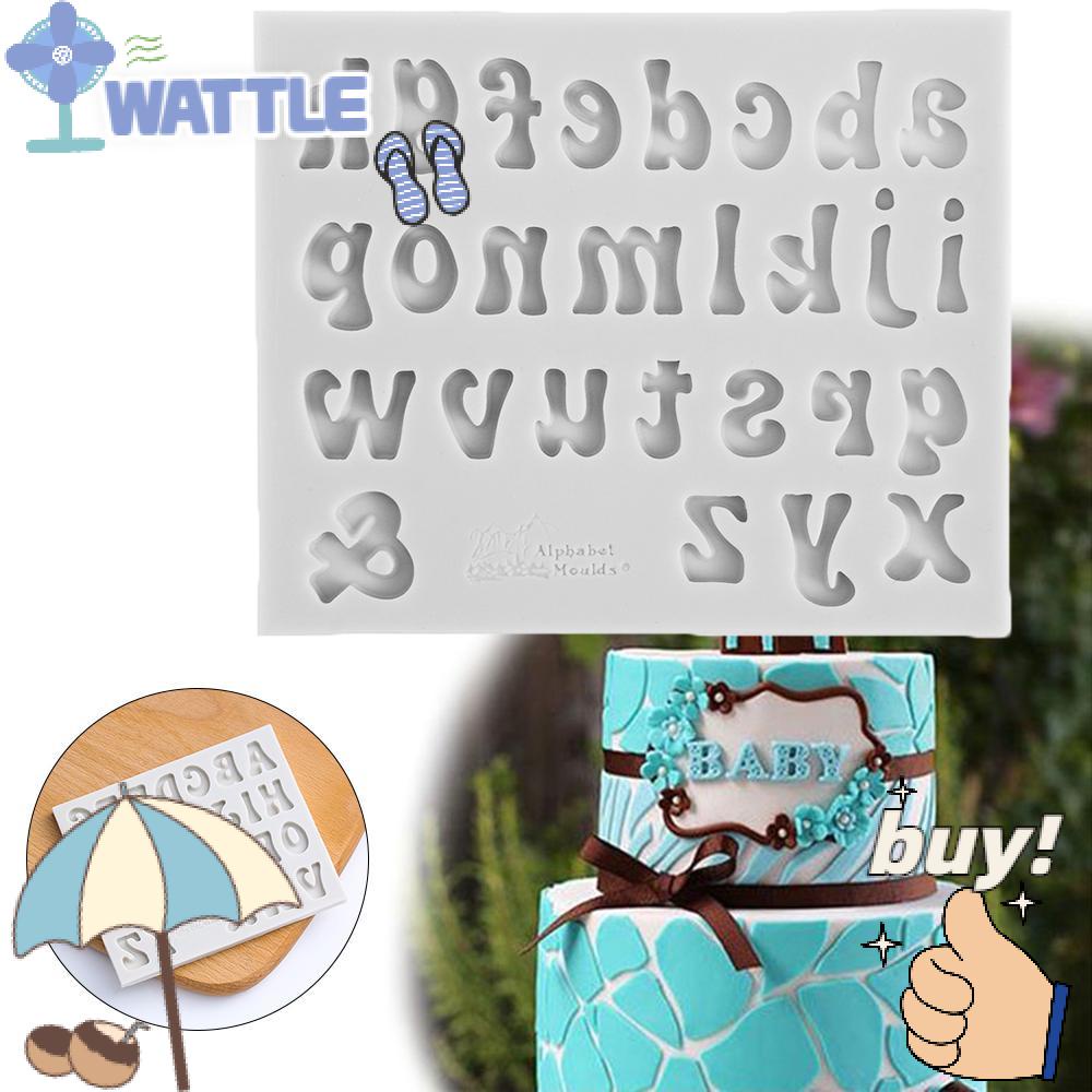 WTTLE Khuôn Fondant 3D Hình Chữ Cái Và Số Mới