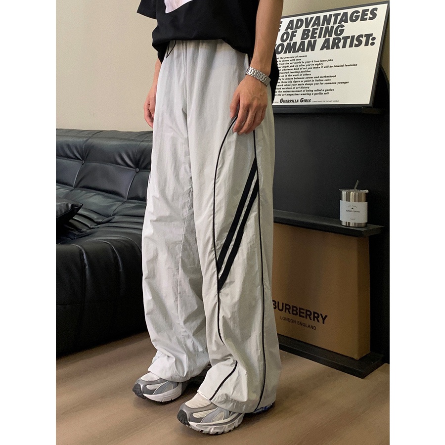 Quần Thể Thao Ống Rộng Phong Cách Retro Mỹ Cho Nam