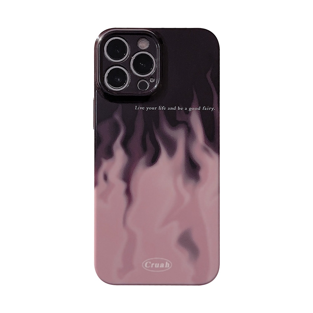 Ốp Điện Thoại Hình Ngọn Lửa Màu Tím Cho iPhone 13pro Max Feilin 14 Simple 12 Sense Xs 11 14pro