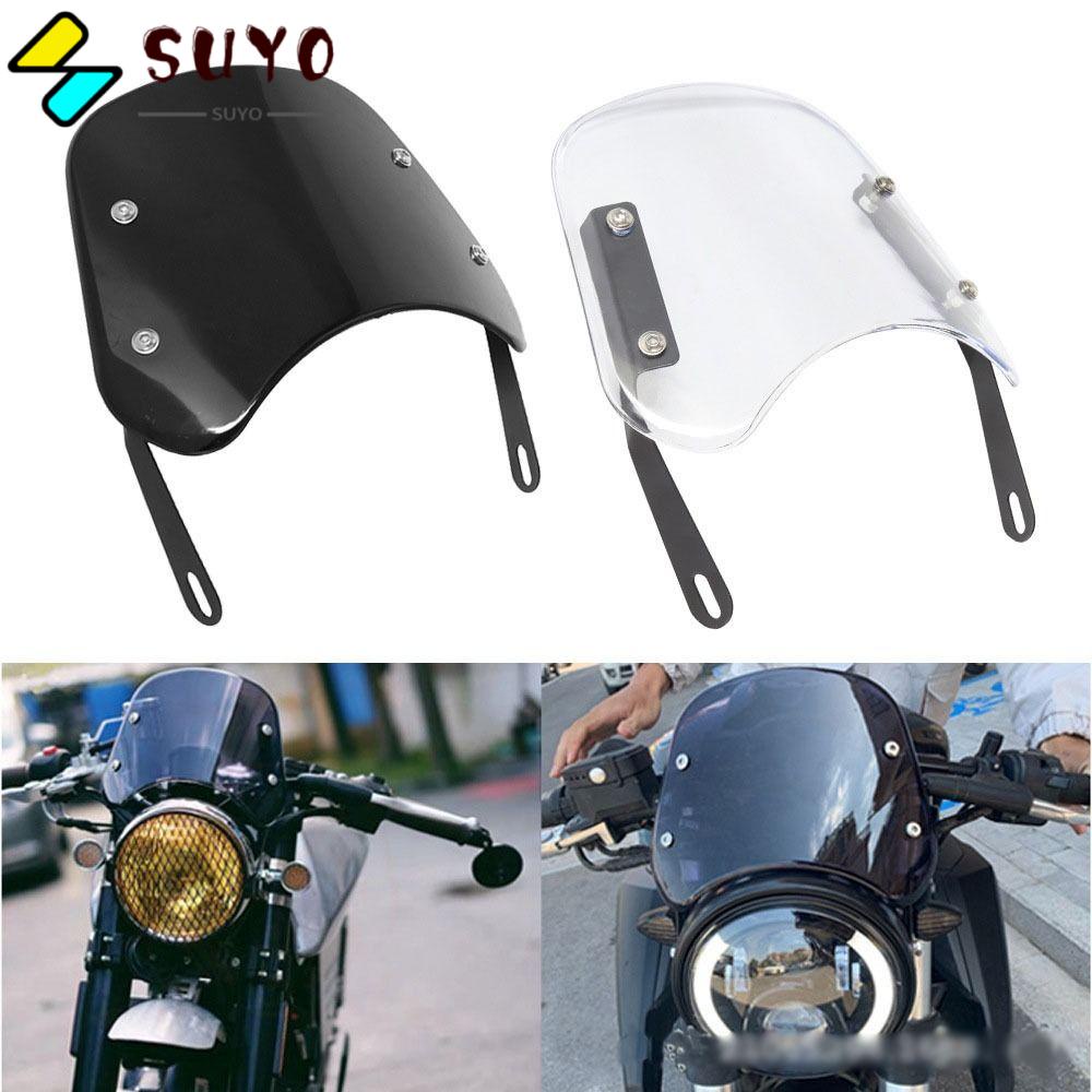SUYO Kính Chắn Gió Trong Suốt Có Thể Điều Chỉnh Dành Cho Xe Máy