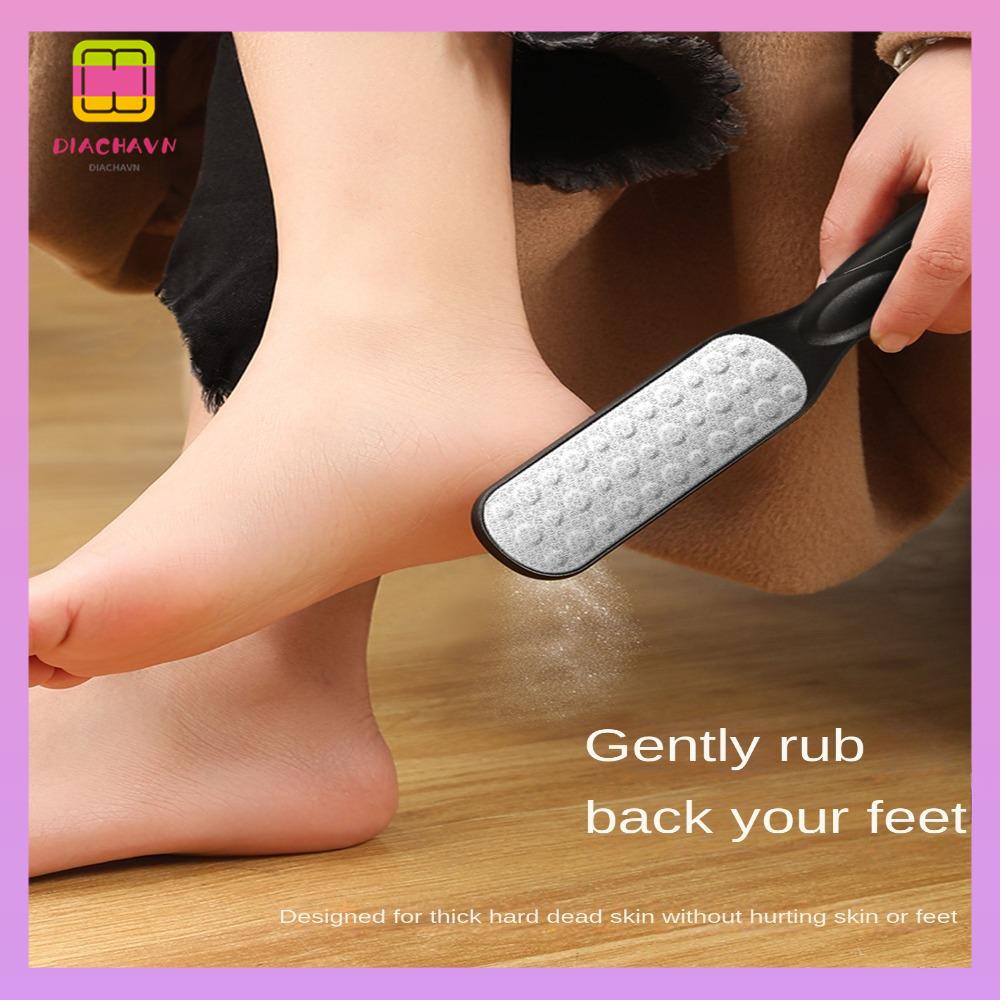 DIACHAVN Dụng Cụ Chà Gót Chân Hai Mặt Bằng Thép Không Gỉ Loại Bỏ Da Khô