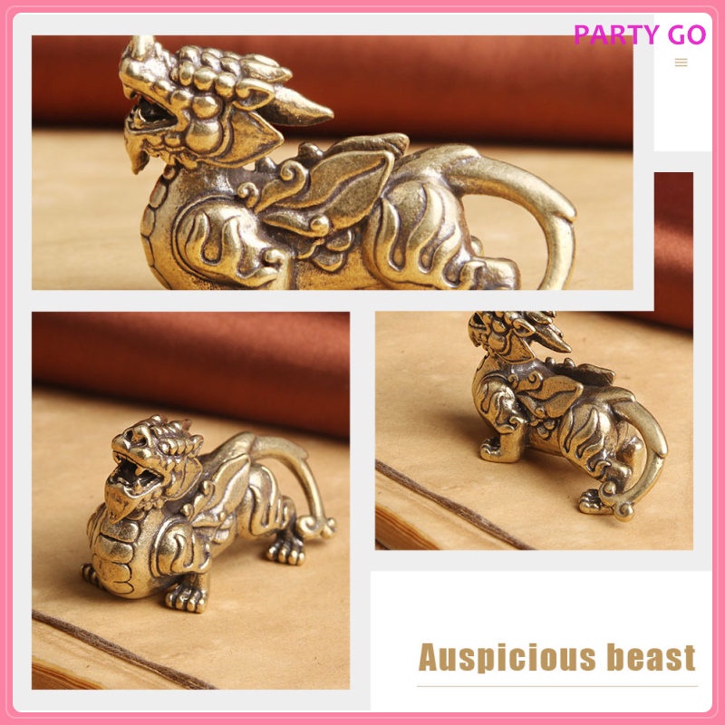 Bộ 2 Bức Tượng Trang Trí Bằng Đồng Thau Phong Cách Trung Hoa Cổ Điển