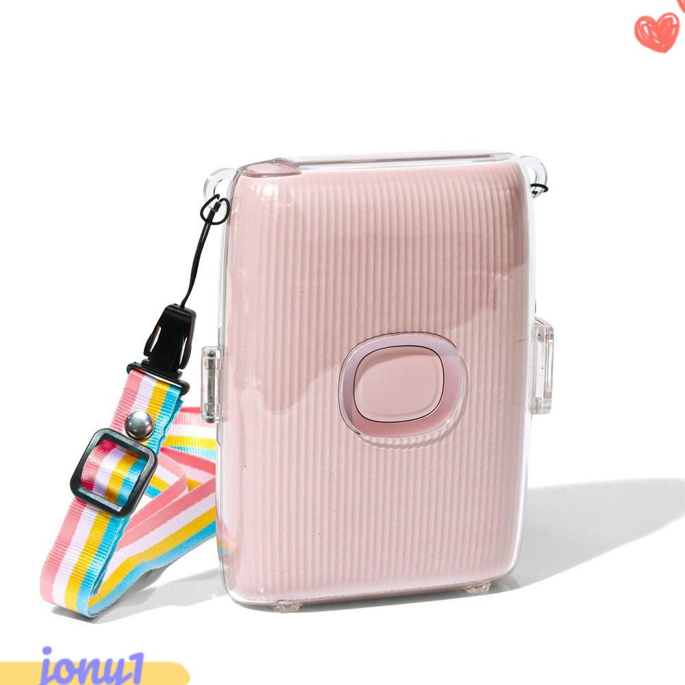 JONYE Ốp Máy Ảnh Trong Suốt Chống Sốc Có Dây Đeo Điều Chỉnh Được Cho Fujifilm instax mini link2