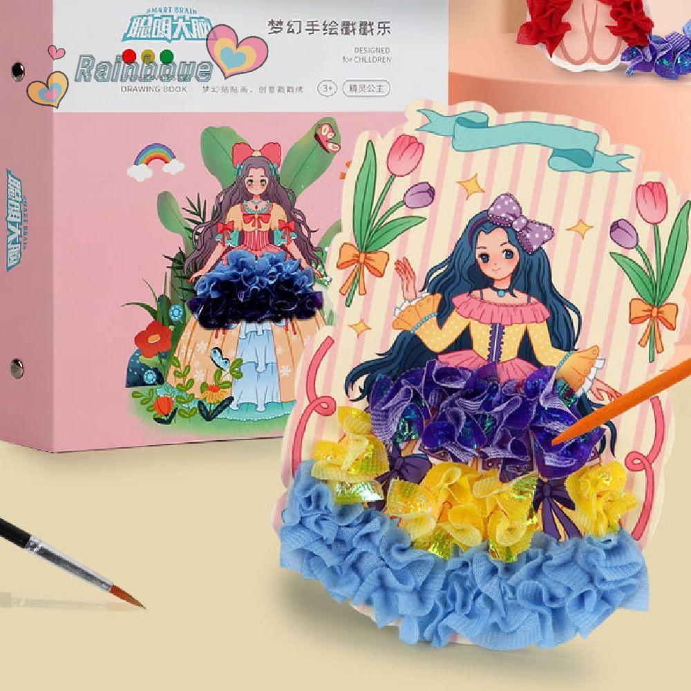 RAINBOW Đồ Chơi Xếp Hình Tranh Vải 3D DIY Giáo Dục Cho Bé