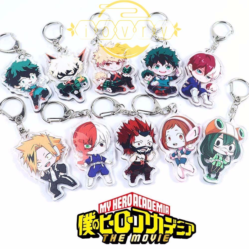 IVORY Móc Khóa Nhựa Acrylic Trong Suốt Hai Mặt Họa Tiết Hoạt Hình My Hero Academia Vui Nhộn