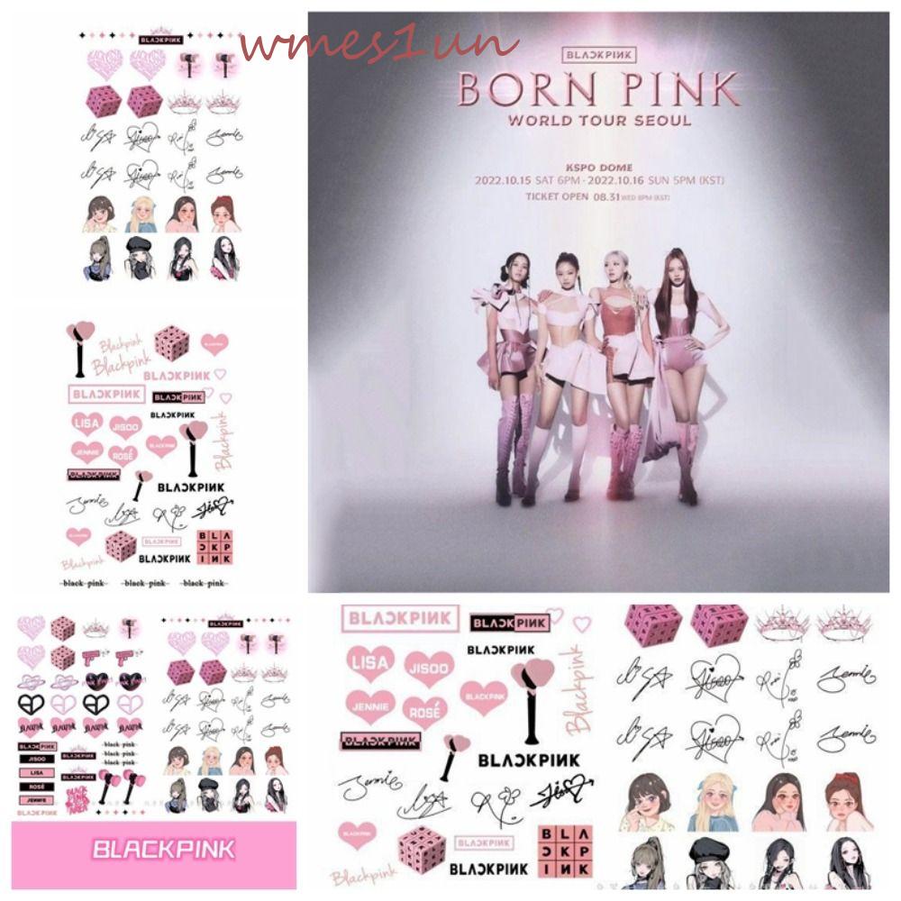 WMES15H Miếng Dán Hình Xăm Tạm Thời Blackpink Dễ Lên Màu Nhiều Mẫu Tinh Tế JISOO LISA Blackpink Cho Người Hâm Mộ