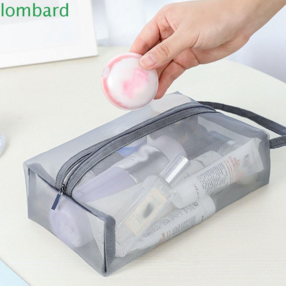 LOMBARD Túi Lưới Trong Suốt Đựng Đồ Trang Điểm / Mỹ Phẩm Cho Nữ