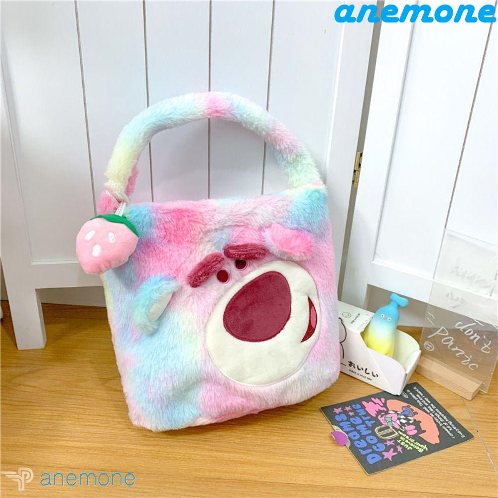 ANEMONE Túi Đeo Chéo Hình Gấu Dâu Tây Hoạt Hình Dễ Thương
