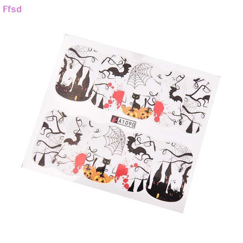 Set 48 Miếng Dán Trang Trí Móng Tay Nghệ Thuật Chuyển Họa Tiết Halloween DIY