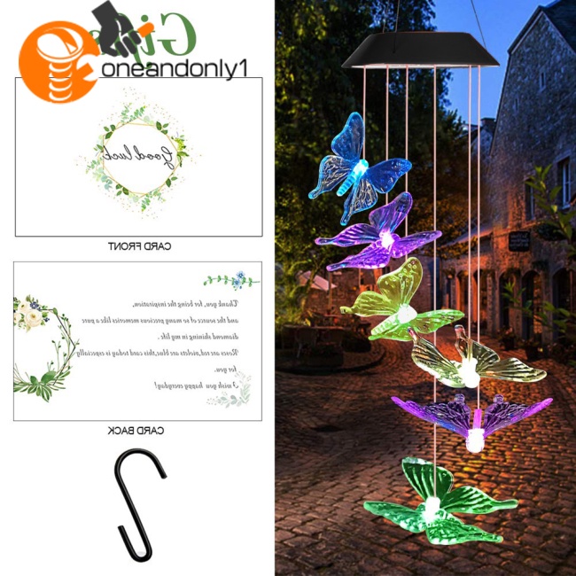 Đèn Led Hình Bướm Chống Thấm Nước Thay Đổi Màu Sắc Sử Dụng Năng Lượng Mặt Trời