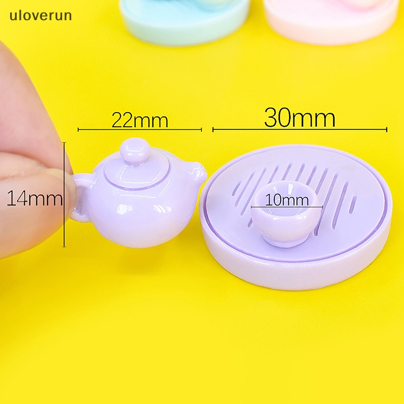 1 Bộ Ấm Tách Uống Trà Mini Trang Trí Nhà Búp Bê DIY