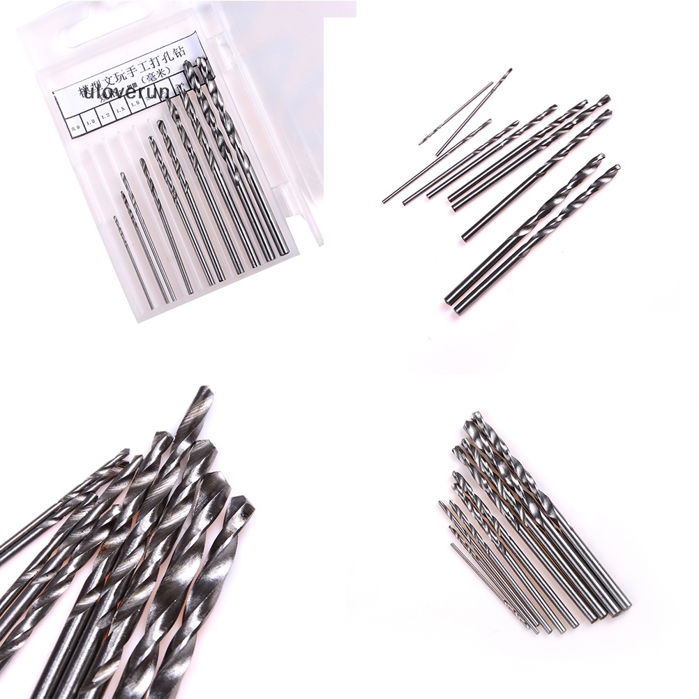 Máy Khoan Cầm Tay Mini Bằng Nhôm Kèm 10 Mũi Khoan Xoắn vn