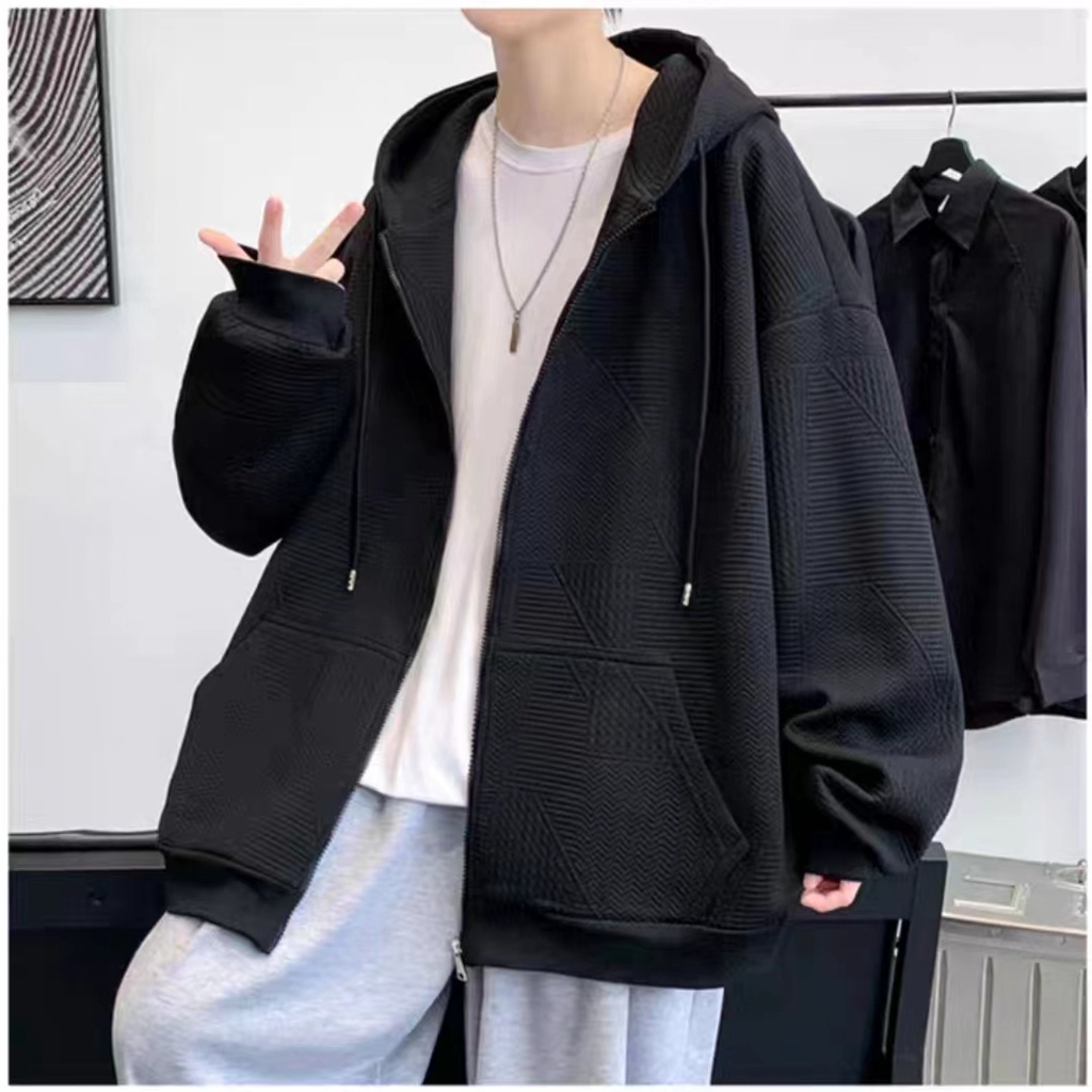 Áo Khoác Hoodie Màu Trơn Thời Trang Trẻ Trung Cho Nam