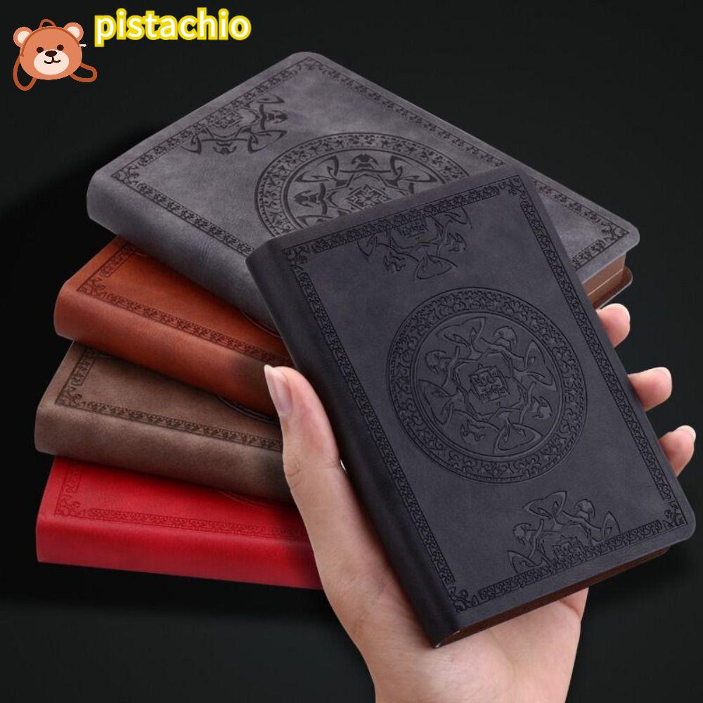 PISTA Sổ Tay Khổ A6 Bìa Họa Tiết Vintage