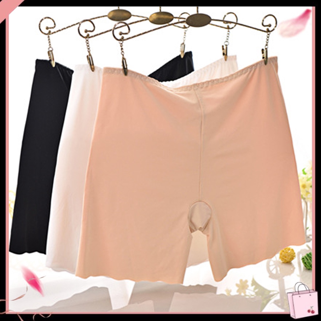 {Soltweter} Quần Lót An Toàn Không Đường May Lưng Cao Bằng Lụa Băng Định Hình Sóng An Toàn Mùa Hè Cho