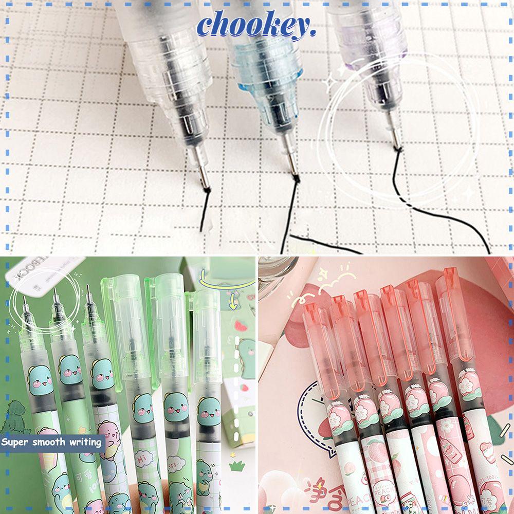CHOOKEY Set 6 Bút Bi Dạng Lỏng Nhanh Khô Tiện Dụng