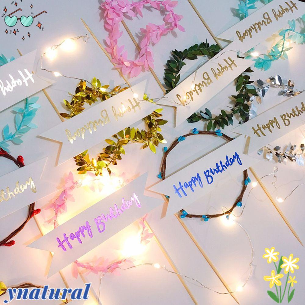 YNATURAL Topper Cắm Trang Trí Bánh Kem