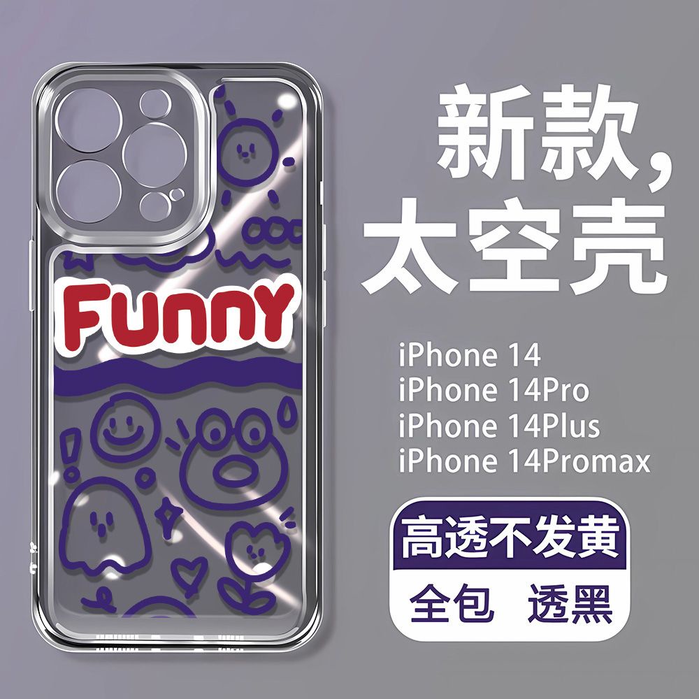 Ốp Điện Thoại Mềm Họa Tiết Hoạt Hình Graffiti Bảo Vệ Toàn Diện Cho Iphone 12 7 8p 11 13 14Promax XCF9